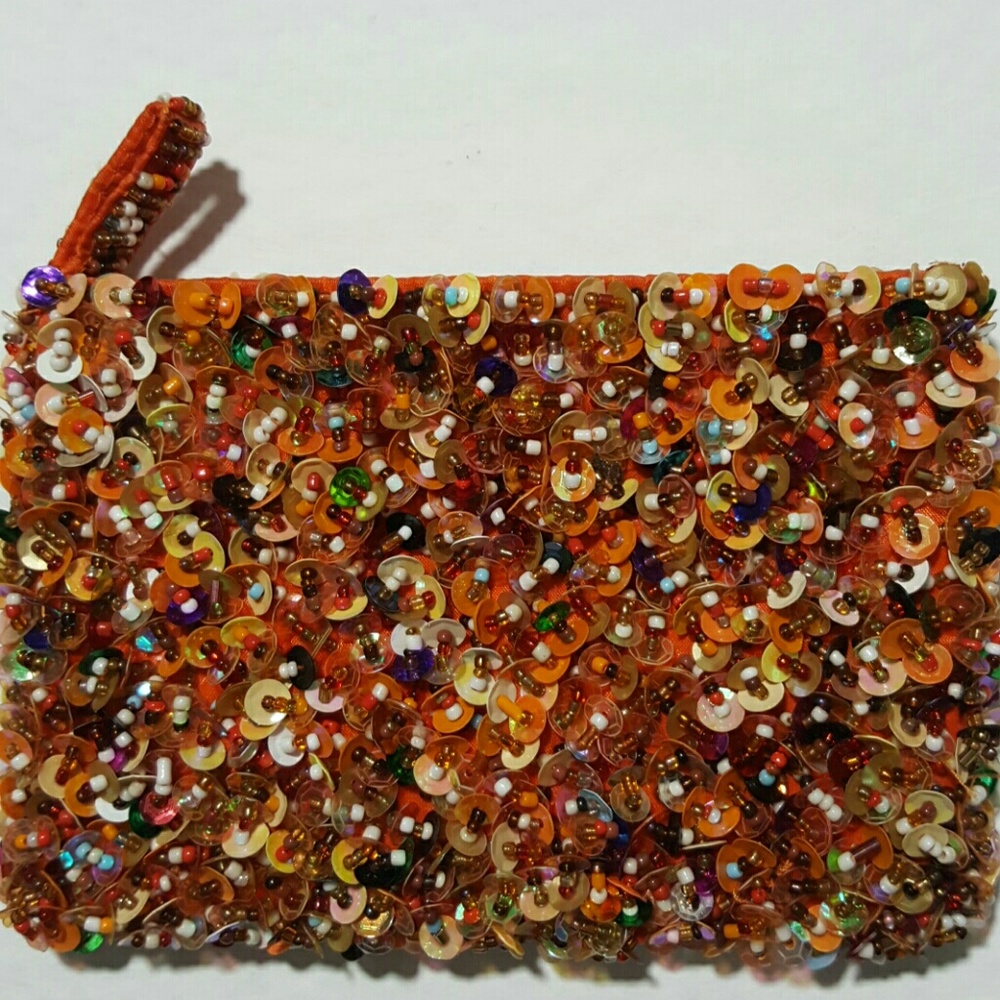YKK Beaded clutch bag